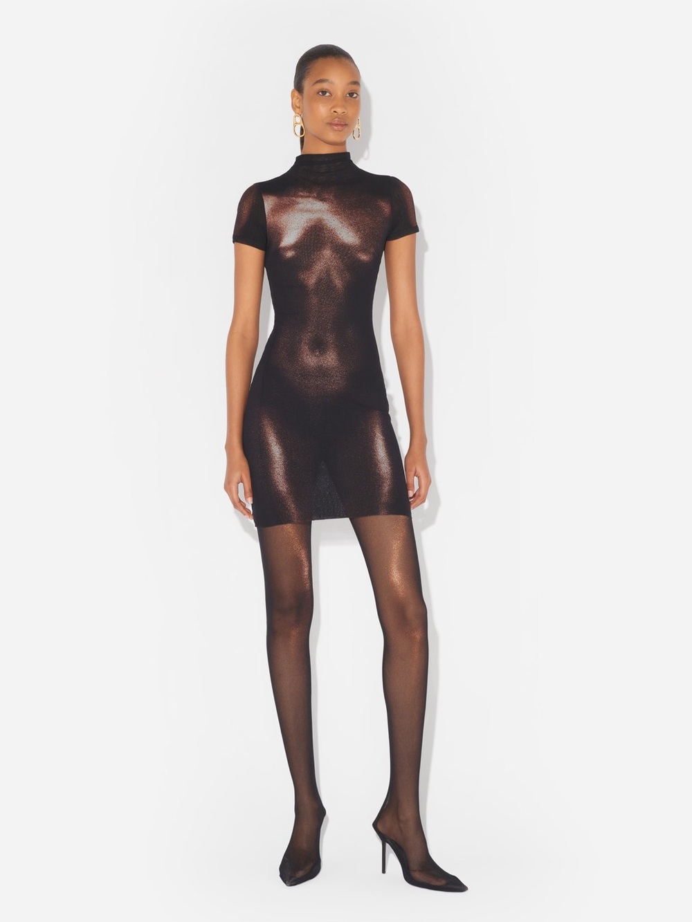 JEAN PAUL  GAULTIER The Short Bronze Body Dust Dress